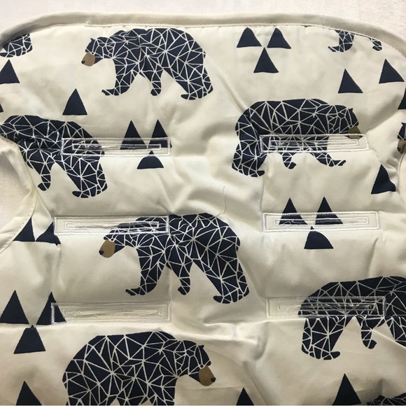 Baby Stroller Cushion, Universal Breathable Carriage Mat White Bear Print - Picture 6 of 6